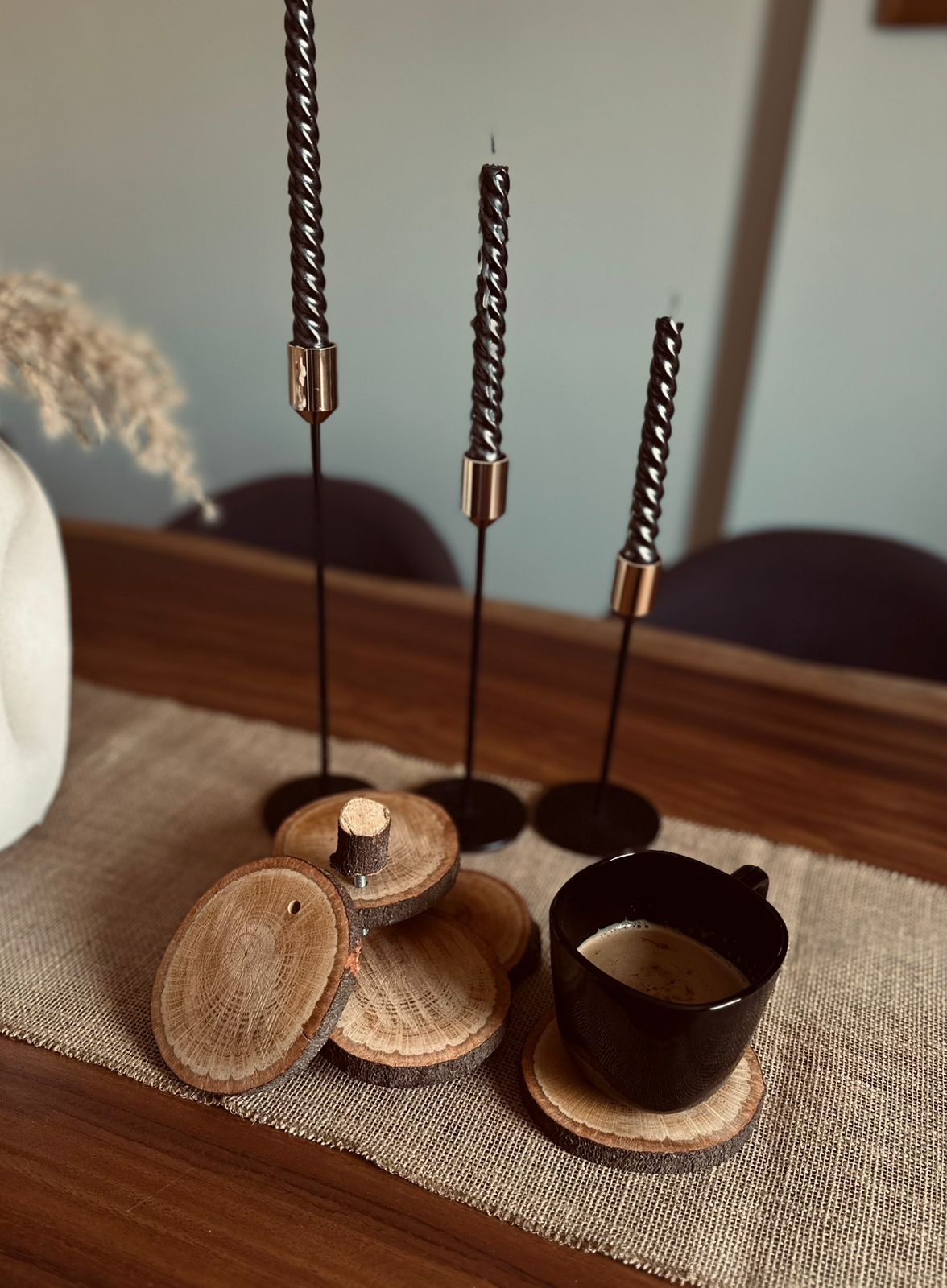 Wood Trunk Coasters (Set of 4)