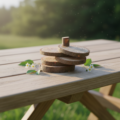 Wood Trunk Coasters (Set of 4)